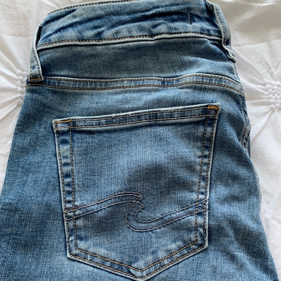 Silver cropped stonewashed jeans - Picture 2 of 4